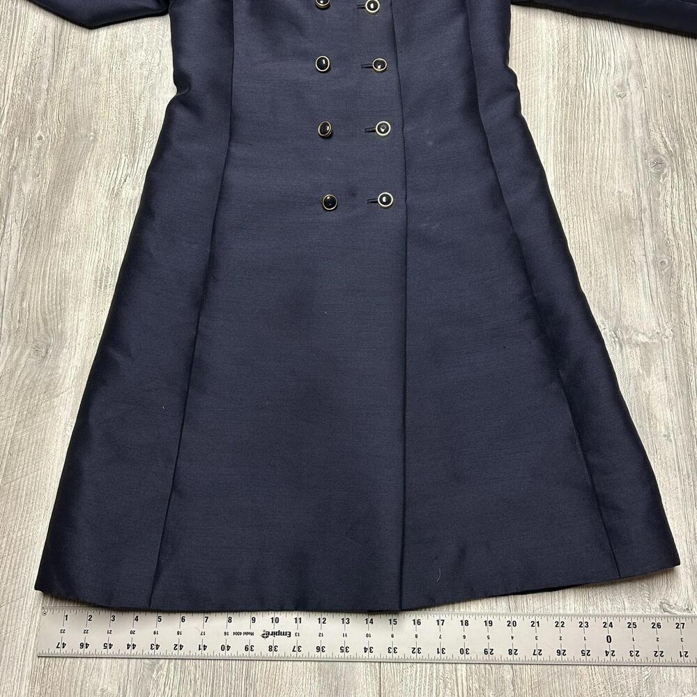 VTG Ruth McCulloch Pea Coat Women Small Navy Blue Double Breasted 60s Union MCM - Picture 10 of 16
